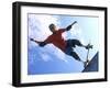 Skateboarder in Action on the Vert-null-Framed Photographic Print