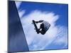 Skateboarder in Action over the Vert-null-Mounted Premium Photographic Print