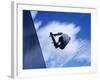 Skateboarder in Action over the Vert-null-Framed Photographic Print