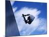 Skateboarder in Action over the Vert-null-Mounted Photographic Print