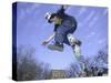 Skateboarder in Midair Doing a Trick-null-Stretched Canvas