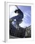 Skateboarder in Midair Doing a Trick-null-Framed Photographic Print