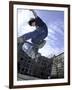 Skateboarder in Midair Doing a Trick-null-Framed Photographic Print