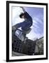 Skateboarder in Midair Doing a Trick-null-Framed Photographic Print