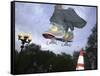 Skateboarder in Midair-null-Framed Stretched Canvas