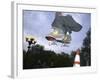 Skateboarder in Midair-null-Framed Photographic Print