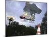 Skateboarder in Midair-null-Mounted Photographic Print