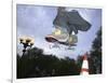 Skateboarder in Midair-null-Framed Photographic Print