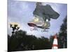 Skateboarder in Midair-null-Mounted Photographic Print