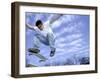 Skateboarder in Midair-null-Framed Photographic Print