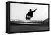 Skateboarder Jumping in a Bowl of a Skate Park-Will Rodrigues-Framed Stretched Canvas