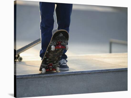 Skateboarder on Ramp-null-Stretched Canvas