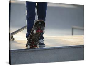 Skateboarder on Ramp-null-Stretched Canvas