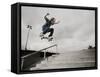 Skateboarder Performing Tricks-null-Framed Stretched Canvas