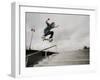 Skateboarder Performing Tricks-null-Framed Premium Photographic Print