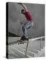 Skateboarder Performing Tricks-null-Stretched Canvas