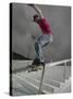 Skateboarder Performing Tricks-null-Stretched Canvas