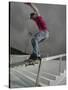 Skateboarder Performing Tricks-null-Stretched Canvas