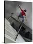 Skateboarder Performing Tricks-null-Stretched Canvas