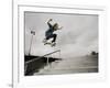 Skateboarder Performing Tricks-null-Framed Photographic Print