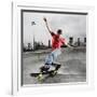 Skateboarder Performing Tricks-null-Framed Photographic Print