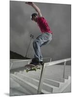 Skateboarder Performing Tricks-null-Mounted Photographic Print