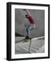 Skateboarder Performing Tricks-null-Framed Photographic Print