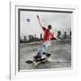 Skateboarder Performing Tricks-null-Framed Photographic Print