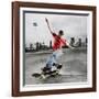 Skateboarder Performing Tricks-null-Framed Photographic Print