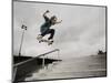 Skateboarder Performing Tricks-null-Mounted Photographic Print