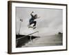 Skateboarder Performing Tricks-null-Framed Photographic Print