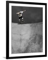 Skateboarder Performing Tricks-null-Framed Photographic Print