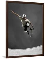 Skateboarder Performing Tricks-null-Framed Photographic Print