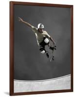 Skateboarder Performing Tricks-null-Framed Photographic Print