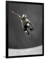 Skateboarder Performing Tricks-null-Framed Photographic Print