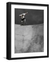 Skateboarder Performing Tricks-null-Framed Photographic Print