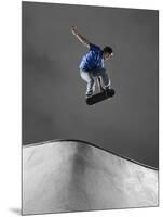 Skateboarder Performing Tricks-null-Mounted Photographic Print