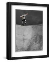 Skateboarder Performing Tricks-null-Framed Photographic Print