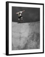 Skateboarder Performing Tricks-null-Framed Photographic Print