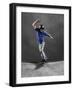 Skateboarder Performing Tricks-null-Framed Photographic Print