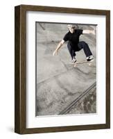 Skateboarder Performing Tricks-null-Framed Photographic Print