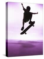 Skateboarder Silhouette-null-Stretched Canvas