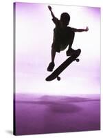 Skateboarder Silhouette-null-Stretched Canvas