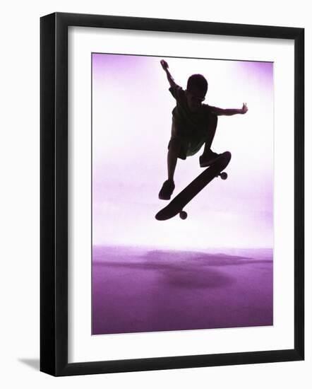 Skateboarder Silhouette-null-Framed Photographic Print