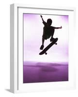 Skateboarder Silhouette-null-Framed Photographic Print