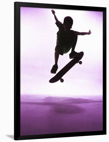 Skateboarder Silhouette-null-Framed Photographic Print