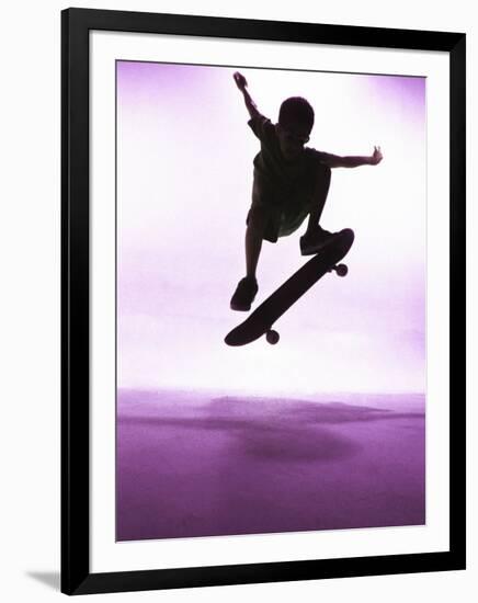 Skateboarder Silhouette-null-Framed Photographic Print