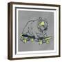 Skateboarding Chuck-Marcus Prime-Framed Art Print