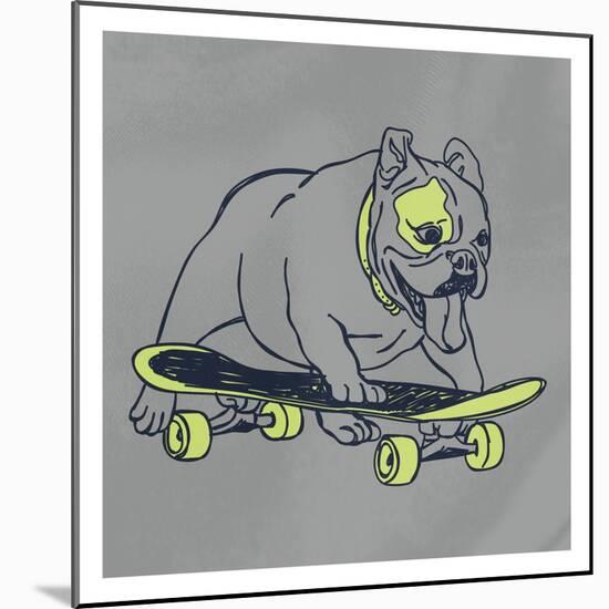 Skateboarding Chuck-Marcus Prime-Mounted Art Print