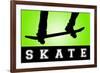 Skateboarding Green Sports-null-Framed Art Print